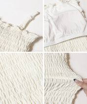 Amphibious OUT BRA Summer Ruffled Ruffled Vest with Chest Pad Rash Guard