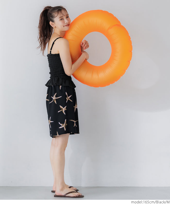 Amphibious OUT BRA Summer Ruffled Ruffled Vest with Chest Pad Rash Guard