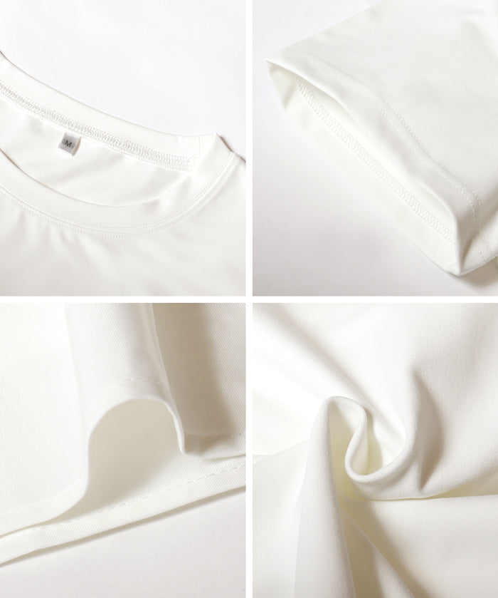 Silky touch ruffled short-sleeved babydoll top