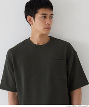 【Embossed function】Men's chest pocket short-sleeved top
