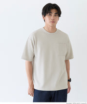 【Embossed function】Men's chest pocket short-sleeved top