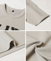 【Embossed function】Men's printed LOGO casual top