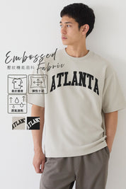 【Embossed function】Men's printed LOGO casual top