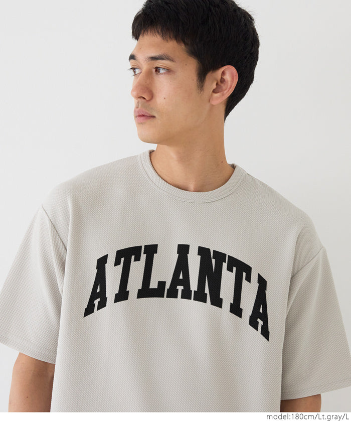 【Embossed function】Men's printed LOGO casual top