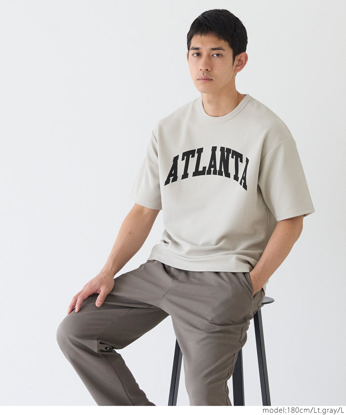 【Embossed function】Men's printed LOGO casual top