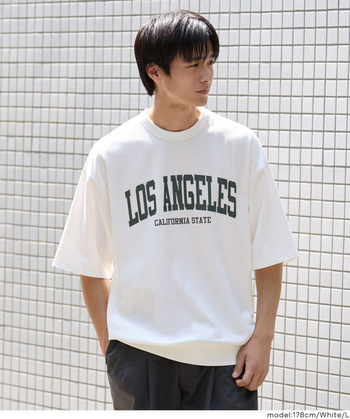 Men's unisex English logo short-sleeved Sweatshirt