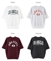 Men's unisex English logo short-sleeved Sweatshirt