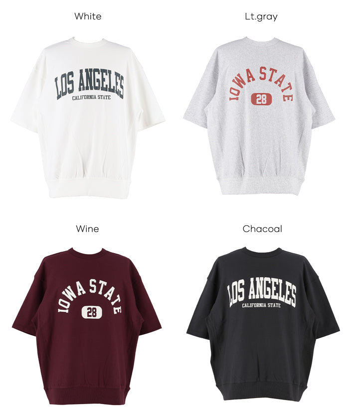 Men's unisex English logo short-sleeved Sweatshirt