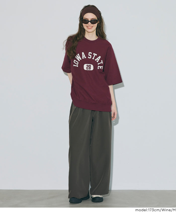 Men's unisex English logo short-sleeved Sweatshirt