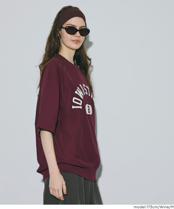 Men's unisex English logo short-sleeved Sweatshirt