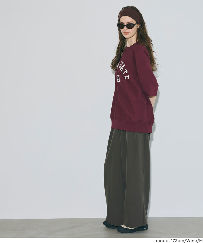 Men's unisex English logo short-sleeved Sweatshirt