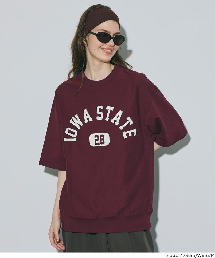 Men's unisex English logo short-sleeved Sweatshirt