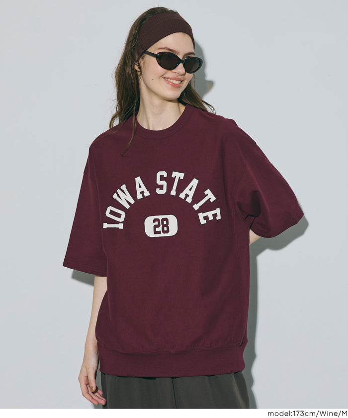 Men's unisex English logo short-sleeved Sweatshirt