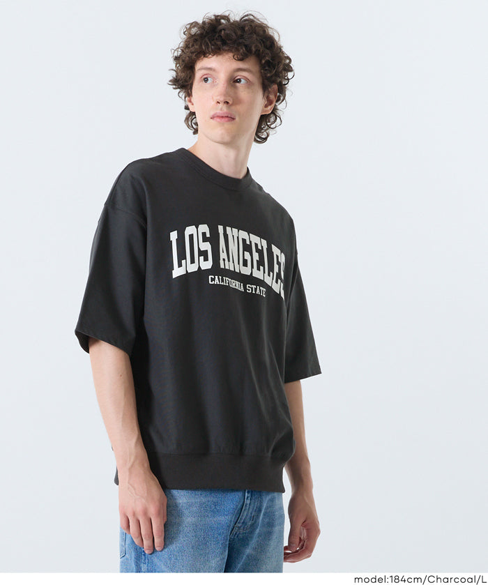 Men's unisex English logo short-sleeved Sweatshirt