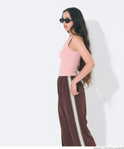 OUT BRA short hooded ribbed vest