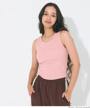 OUT BRA short hooded ribbed vest