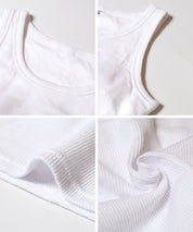 OUT BRA short hooded ribbed vest