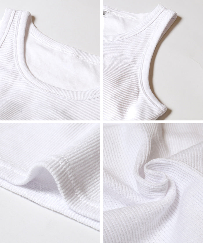 OUT BRA short hooded ribbed vest