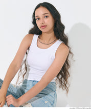 OUT BRA short hooded ribbed vest