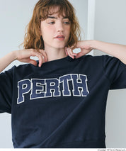 Short-sleeved sweatshirt with English logo