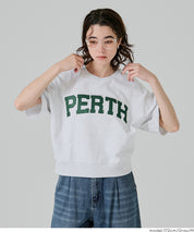 Short-sleeved sweatshirt with English logo