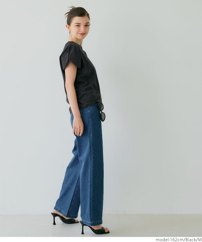 Silky-touch bubble-show top