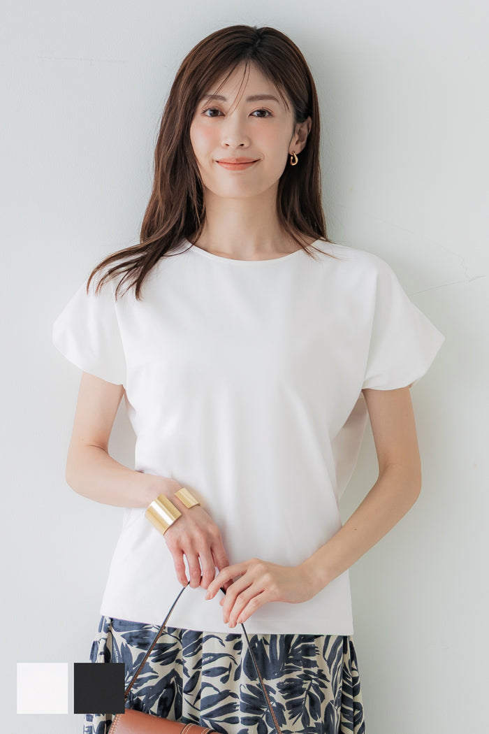 Silky-touch bubble-show top