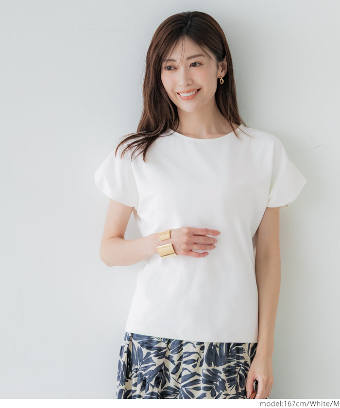 Silky-touch bubble-show top