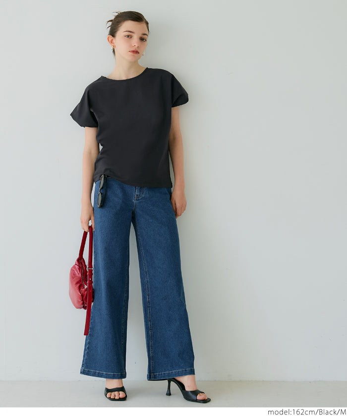 Silky-touch bubble-show top