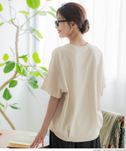 Solid cotton top with back pleats