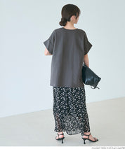 Short-sleeved sweatshirt with English logo and French sleeves