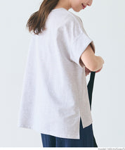 Short-sleeved sweatshirt with English logo and French sleeves