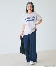 Short-sleeved sweatshirt with English logo and French sleeves