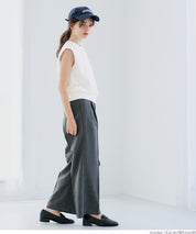 College Style Embroidered Logo Cropped Sleeveless