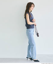 College Style Embroidered Logo Cropped Sleeveless