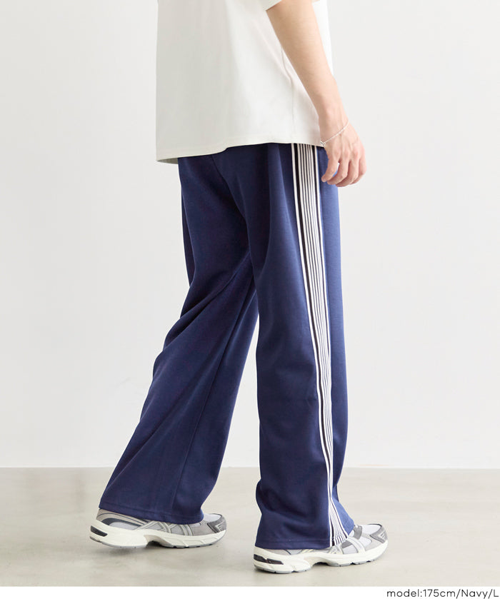 男裝側線條運動風彈性休閒褲