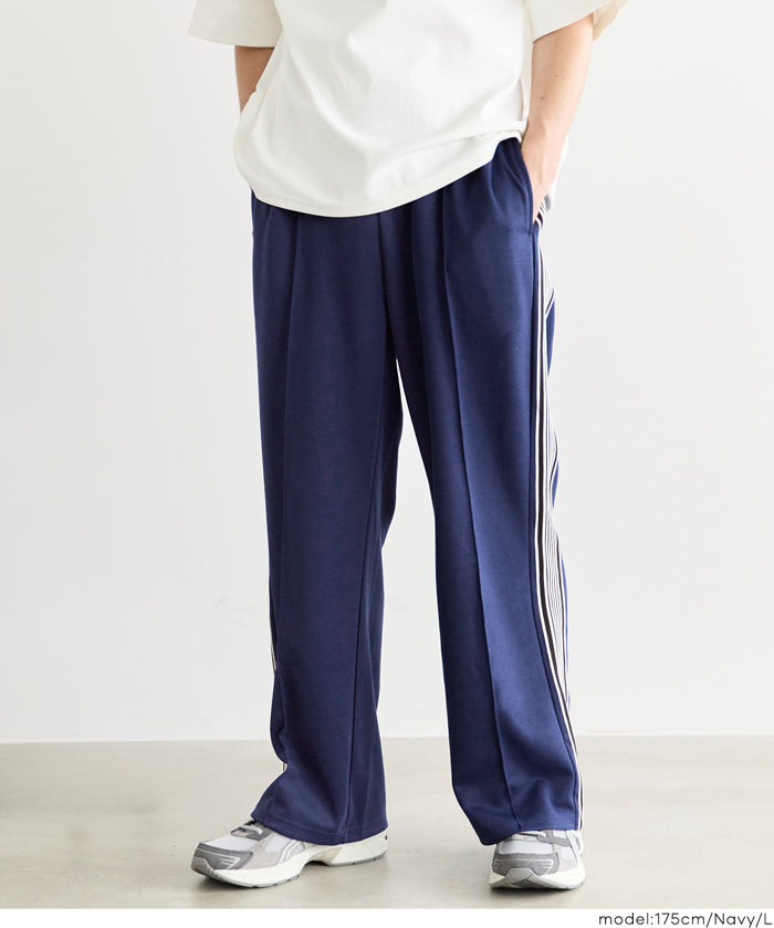 男裝側線條運動風彈性休閒褲