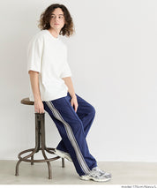 男裝側線條運動風彈性休閒褲