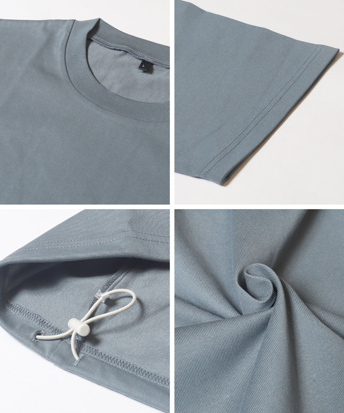 【Heavy Cotton】Men's Basic Crew Neck Short Sleeve Tee Top