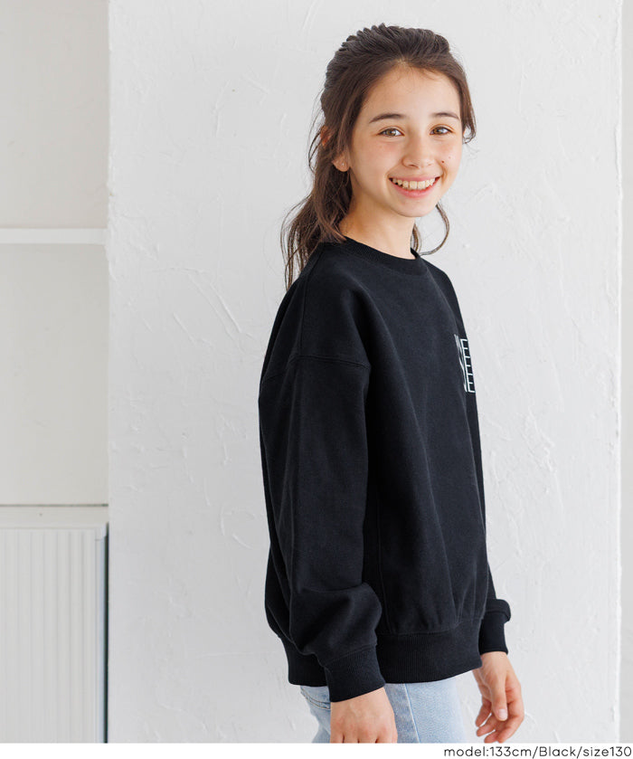 【重磅棉】童裝袖口刺繡LOGO長袖衛衣 親子裝