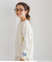 【重磅棉】童裝袖口刺繡LOGO長袖衛衣 親子裝