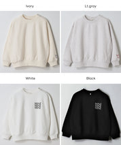 【重磅棉】童裝袖口刺繡LOGO長袖衛衣 親子裝