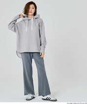 柔軟太空棉 寬鬆長袖連帽上衣