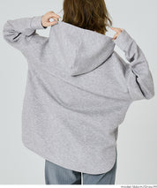 柔軟太空棉 寬鬆長袖連帽上衣