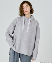 柔軟太空棉 寬鬆長袖連帽上衣