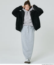 柔軟太空棉 寬鬆長袖連帽上衣