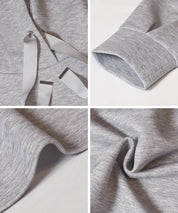 柔軟太空棉 寬鬆長袖連帽上衣