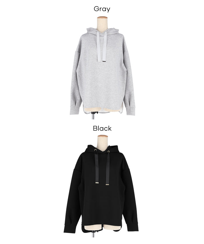 柔軟太空棉 寬鬆長袖連帽上衣