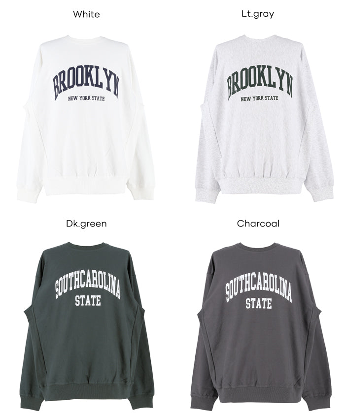 男裝英字LOGO長袖T衛衣