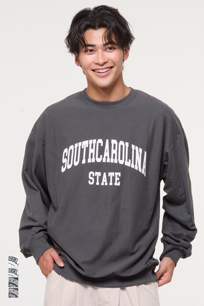 男裝英字LOGO長袖T衛衣